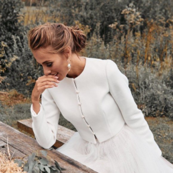 Bridal Wedding Jacket, Wedding Coverup, Wedding Dress Jacket - Picture 1 of 5